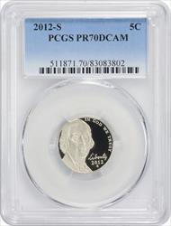 2012-S Jefferson Nickel PR70DCAM PCGS