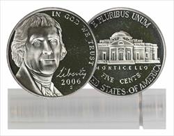 2006-S Proof Jefferson Nickel 40-Coin Roll Back to Monticello