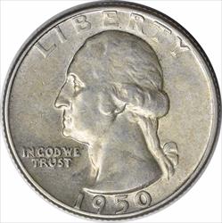 1950-D/S Washington Silver Quarter FS-601 AU Uncertified #217