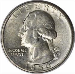 1950-S/D Washington Silver Quarter OMM 1 FS-601 AU Uncertified #224