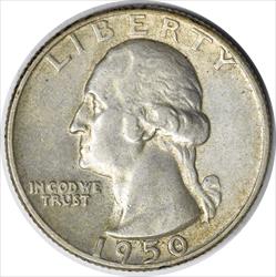 1950-D/S Washington Silver Quarter OMM 1 FS-601 Choice EF Uncertified #106