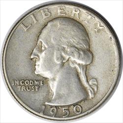 1950-D/S Washington Silver Quarter OMM 1 FS-601 EF Uncertified #122