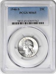 1946-S Washington Silver Quarter MS65 PCGS