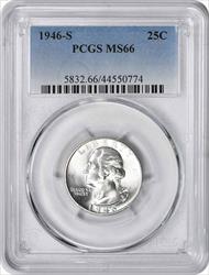 1946-S Washington Silver  Quarter MS66 PCGS