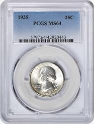 1935 Washington Silver Quarter MS64 PCGS