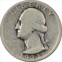 1932-S Washington Silver Quarter G Uncertified