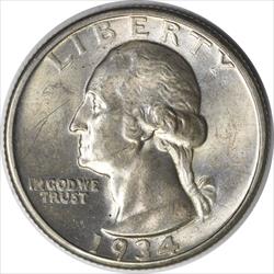 1934-D Washington Silver Quarter MS60 Uncertified #116