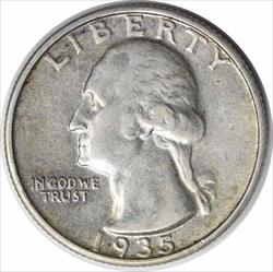 1935-D Washington Silver Quarter AU Uncertified #1136