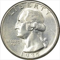 1935-S Washington Silver Quarter MS64 Uncertified #1209
