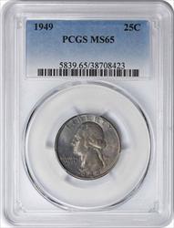 1949 Washington Silver Quarter MS65 PCGS