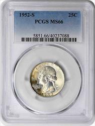 1952-S Washington Silver Quarter MS66 PCGS