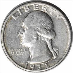 1932-S Washington Silver Quarter EF Uncertified #1048