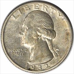 1932-S Washington Silver Quarter AU Uncertified #1060