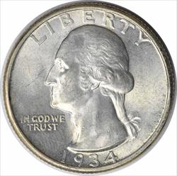 1934-D Washington Silver Quarter MS63 Uncertified #1127