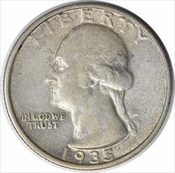 1935-D Washington Silver Quarter AU Uncertified #1138