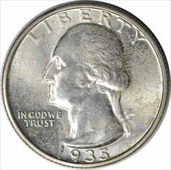 1935-S Washington Silver Quarter MS64 Uncertified #1214