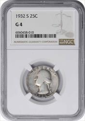 1932-S Washington Silver Quarter G04 NGC