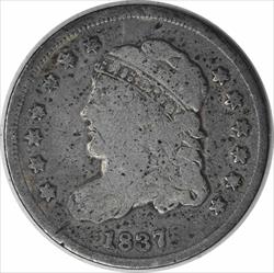 1837 Bust Silver Half Dime VG Uncertified