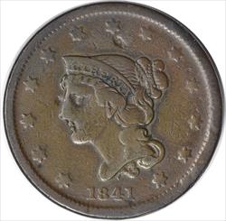 1841 Large Cent F Uncertified