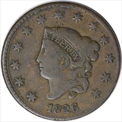 1826 Large Cent F Uncertified #138