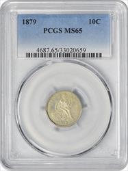 1879 Liberty Seated Silver Dime MS65 PCGS
