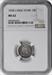 1838 Liberty Seated Silver Dime Large Stars MS62 NGC