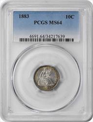 1883 Liberty Seated Silver Dime MS64 PCGS