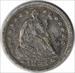 1854 Liberty Seated Silver Half Dime Arrows VF Uncertified