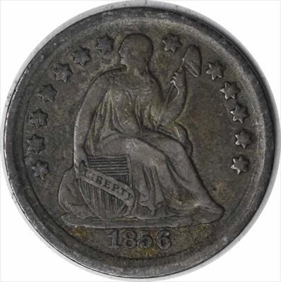 1856 Liberty Seated Silver Half Dime VF Uncertified