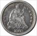 1858-O Liberty Seated Silver Half Dime EF Uncertified