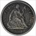 1860 Liberty Seated Silver Half Dime AU Uncertified #936