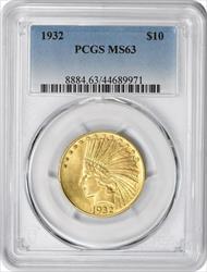 1932 $10 Gold Indian MS63 PCGS