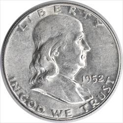 1952 Franklin Silver Half Dollar AU Uncertified #935