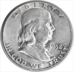 1952-D Franklin Silver Half Dollar AU Uncertified #939