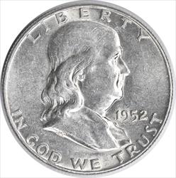 1952-D Franklin Silver Half Dollar AU Uncertified #940