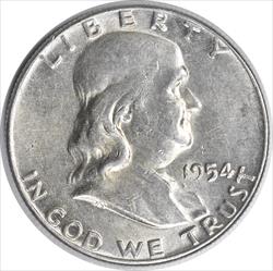 1954 Franklin Silver Half Dollar AU Uncertified #712
