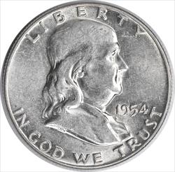 1954 Franklin Silver Half Dollar AU Uncertified #713