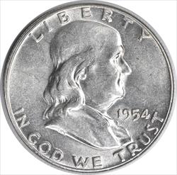 1954 Franklin Silver Half Dollar AU Uncertified #714