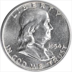 1954-D Franklin Silver Half Dollar AU Uncertified #718