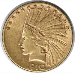 1910-S $10 Gold Indian EF Uncertified #232