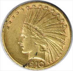 1910-S $10 Gold Indian EF Uncertified #233