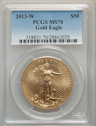 2013-W $50 One-Ounce Gold Eagle SP Modern Bullion Coins PCGS MS70