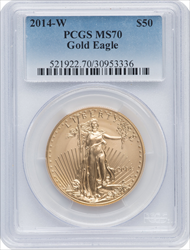 2014-W $50 One-Ounce Gold Eagle SP Modern Bullion Coins PCGS MS70