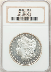 1885 $1 Morgan DMPL Morgan Dollars NGC MS65