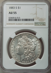 1883-S S$1 Morgan Dollars NGC AU55