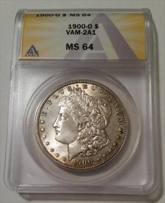 1900 O Morgan Silver Dollar VAM-2A1 R5 MS64 ANACS
