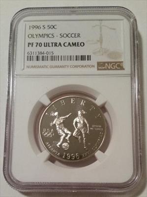 1996  S Olympics - Soccer Commemorative Half Dollar Proof PF70 UC NGC