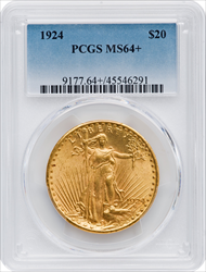 1924 $20 Saint PCGS Plus Saint-Gaudens Double Eagles PCGS MS64+