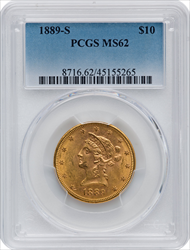 1889-S $10 Liberty Eagles PCGS MS62