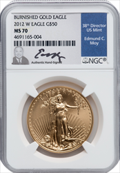 2012-W $50 One Ounce Gold Eagle SP Modern Bullion Coins NGC MS70